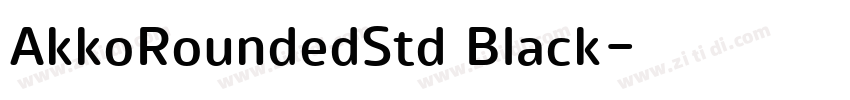 AkkoRoundedStd Black字体转换